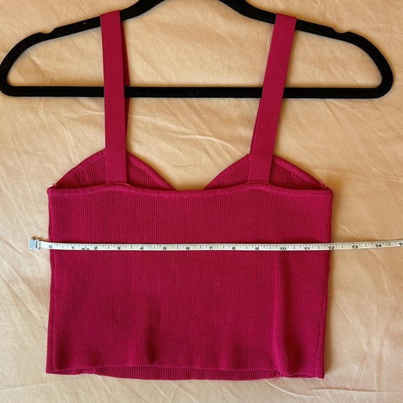 Zara pink sweetheart crop tank size Small - Picture 3 of 4